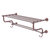 Allied Brass Carolina Crystal Collection 30'' Towel Shelf with Double Towel Bar in Antique Copper