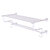 Allied Brass Carolina Crystal Collection 30'' Towel Shelf with Double Towel Bar in Polished Chrome
