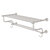 Allied Brass Carolina Crystal Collection 30'' Towel Shelf with Double Towel Bar in Satin Nickel