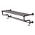 Allied Brass Carolina Crystal Collection 36'' Towel Shelf with Double Towel Bar in Antique Bronze