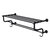 Allied Brass Carolina Crystal Collection 36'' Towel Shelf with Double Towel Bar in Matte Black