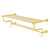 Allied Brass Carolina Crystal Collection 36'' Towel Shelf with Double Towel Bar in Polished Brass