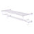 Allied Brass Carolina Crystal Collection 36'' Towel Shelf with Double Towel Bar in Polished Chrome