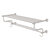 Allied Brass Carolina Crystal Collection 36'' Towel Shelf with Double Towel Bar in Satin Nickel