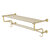 Allied Brass Carolina Crystal Collection 36'' Towel Shelf with Double Towel Bar in Unlacquered Brass