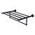 Allied Brass Carolina Crystal Collection 24'' Towel Shelf with Integrated Towel Bar in Matte Black