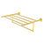 Allied Brass Carolina Crystal Collection 24'' Towel Shelf with Integrated Towel Bar in Polished Brass
