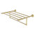 Allied Brass Carolina Crystal Collection 24'' Towel Shelf with Integrated Towel Bar in Unlacquered Brass