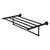 Allied Brass Carolina Crystal Collection 30'' Towel Shelf with Integrated Towel Bar in Matte Black