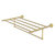Allied Brass Carolina Crystal Collection 30'' Towel Shelf with Integrated Towel Bar in Satin Brass