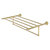 Allied Brass Carolina Crystal Collection 30'' Towel Shelf with Integrated Towel Bar in Unlacquered Brass