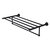 Allied Brass Carolina Crystal Collection 36'' Towel Shelf with Integrated Towel Bar in Matte Black