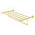 Allied Brass Carolina Crystal Collection 36'' Towel Shelf with Integrated Towel Bar in Polished Brass