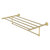 Allied Brass Carolina Crystal Collection 36'' Towel Shelf with Integrated Towel Bar in Satin Brass