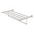 Allied Brass Carolina Crystal Collection 36'' Towel Shelf with Integrated Towel Bar in Satin Nickel