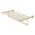 Allied Brass Carolina Crystal Collection 36'' Towel Shelf with Integrated Towel Bar in Unlacquered Brass