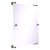 Allied Brass Carolina Collection Rectangular Frameless Rail Mounted Mirror in Antique Brass