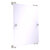 Allied Brass Carolina Collection Rectangular Frameless Rail Mounted Mirror in Satin Nickel