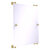 Allied Brass Carolina Collection Rectangular Frameless Rail Mounted Mirror in Unlacquered Brass