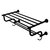 Allied Brass Carolina Collection 24'' Towel Shelf with Double Towel Bar in Matte Black