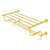 Allied Brass Carolina Collection 24'' Towel Shelf with Double Towel Bar in Polished Brass