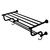 Allied Brass Carolina Collection 30'' Towel Shelf with Double Towel Bar in Matte Black