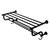 Allied Brass Carolina Collection 36'' Towel Shelf with Double Towel Bar in Matte Black