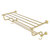 Allied Brass Carolina Collection 36'' Towel Shelf with Double Towel Bar in Satin Brass
