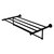 Allied Brass Carolina Collection 36'' Towel Shelf with Integrated Towel Bar in Matte Black