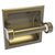 Allied Brass Clearview Collection Recessed Toilet Paper Holder with Smooth Accents in Antique Brass