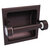 Allied Brass Clearview Collection Recessed Toilet Paper Holder with Smooth Accents in Antique Bronze