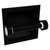 Allied Brass Clearview Collection Recessed Toilet Paper Holder with Smooth Accents in Matte Black