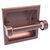 Allied Brass Clearview Collection Recessed Toilet Paper Holder with Smooth Accents in Antique Copper