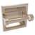 Allied Brass Clearview Collection Recessed Toilet Paper Holder with Smooth Accents in Antique Pewter