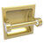 Allied Brass Clearview Collection Recessed Toilet Paper Holder with Smooth Accents in Satin Brass