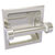 Allied Brass Clearview Collection Recessed Toilet Paper Holder with Smooth Accents in Satin Nickel