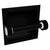 Allied Brass Clearview Collection Recessed Toilet Paper Holder with Dotted Accents in Matte Black