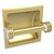 Allied Brass Clearview Collection Recessed Toilet Paper Holder with Dotted Accents in Satin Brass