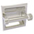 Allied Brass Clearview Collection Recessed Toilet Paper Holder with Dotted Accents in Satin Nickel