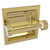 Allied Brass Clearview Collection Recessed Toilet Paper Holder with Dotted Accents in Unlacquered Brass