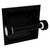 Allied Brass Clearview Collection Recessed Toilet Paper Holder with Grooved Accents in Matte Black