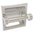 Allied Brass Clearview Collection Recessed Toilet Paper Holder with Grooved Accents in Satin Nickel