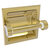 Allied Brass Clearview Collection Recessed Toilet Paper Holder with Grooved Accents in Unlacquered Brass