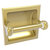 Allied Brass Clearview Collection Recessed Toilet Paper Holder with Twisted Accents in Satin Brass