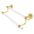 Allied Brass Clearview Collection 24'' Double Towel Bar with Grooved Accents in Polished Brass