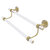 Allied Brass Clearview Collection 24'' Double Towel Bar with Grooved Accents in Satin Brass