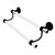 Allied Brass Clearview Collection 36'' Double Towel Bar with Grooved Accents in Matte Black