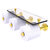 Allied Brass Dottingham Collection Horizontal Reserve 3-Roll Toilet Paper Holder with Glass Shelf in Polished Brass