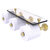 Allied Brass Dottingham Collection Horizontal Reserve 3-Roll Toilet Paper Holder with Glass Shelf in Satin Brass