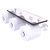 Allied Brass Dottingham Collection Horizontal Reserve 3-Roll Toilet Paper Holder with Glass Shelf in Satin Chrome